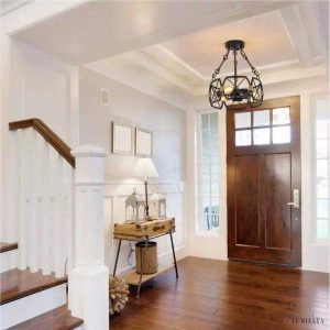 Metalowa lampa sufitowa w stylu retro industrialnym