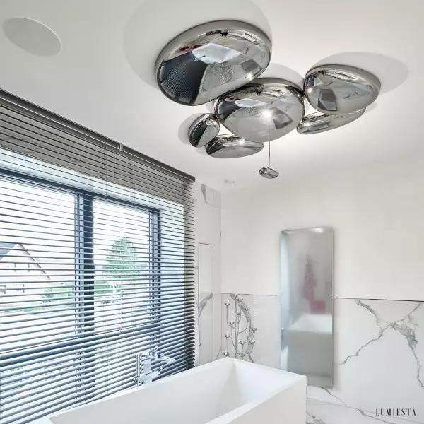 Lampa sufitowa Skydro z chromowanymi akcentami 110 cm