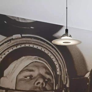 Lampa wisząca Frisbi stylowa okrągła 60 cm czarna nikiel