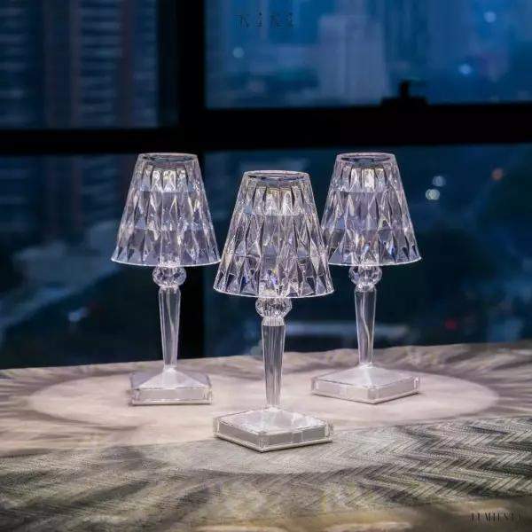 Elegancka lampka stołowa LED w stylu barokowym z akumulatorem