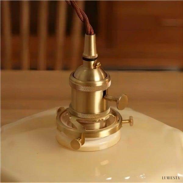 Lampa Wisząca Kwiatowa Styl Retro Szklana