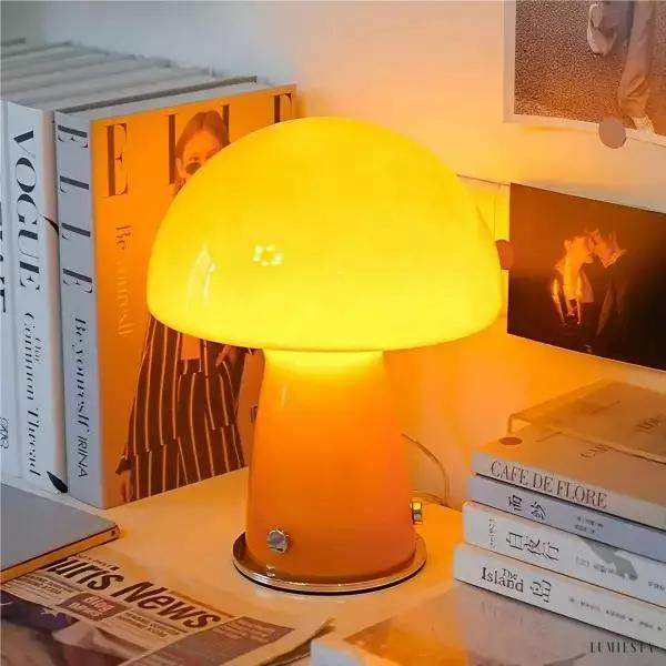 Lampka stołowa w stylu Bauhaus w kształcie grzyba z dimmerem