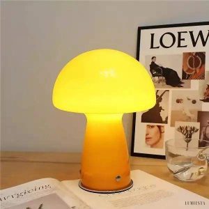 Lampka stołowa w stylu Bauhaus w kształcie grzyba z dimmerem