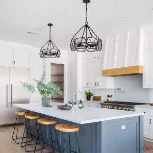 Rustykalna lampa wisząca Cage metalowa do wnętrz