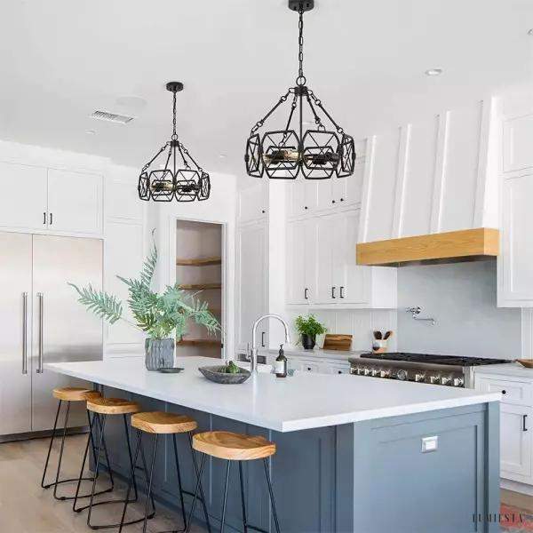 Rustykalna lampa wisząca Cage metalowa do wnętrz