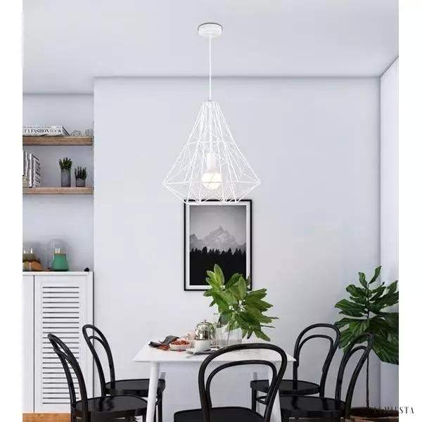 Wisząca lampa z klatką w stylu retro