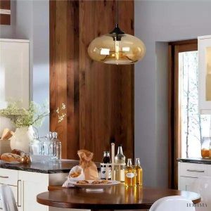 Lampa wisząca Art Deco w skandynawskim stylu szkło 28 cm