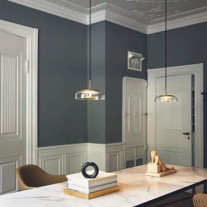 Lampa wisząca Plum szklana elegancka z modułem LED