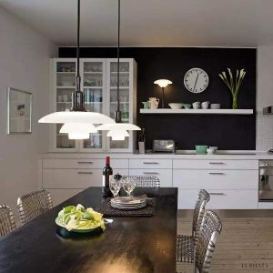 Poria - Duńska metalowa lampa wisząca wielowarstwowa dyskowa, 1-punktowa, Ø28cm