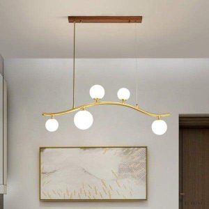 Nordycka minimalistyczna lampa wisząca z kulami szklanymi