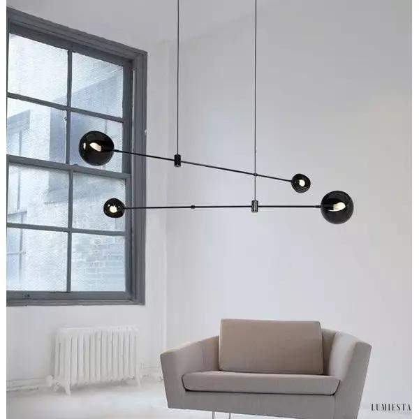 Lampa wisząca Acaba w nowoczesnym stylu czarna 40W