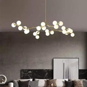 Nowoczesna lampa wisząca w stylu skandynawskim 12 głowic