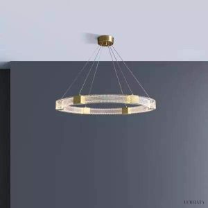 Lampa wisząca LED w kształcie równoległych pierścieni