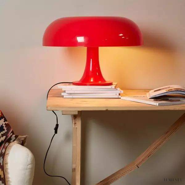 Lampa stołowa Nessino w kształcie grzyba modne oświetlenie