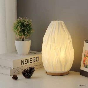 Nowoczesna lampka nocna z 3D wydruku elegancki styl minimalistyczny