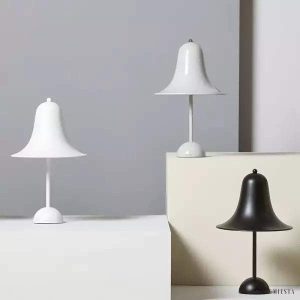 Lampka stołowa Pantop w kształcie dzwonu dostępna w różnych kolorach