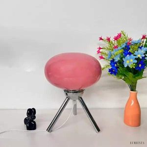 Lampa stołowa Bauhaus Lollipop szklana na trójnogu