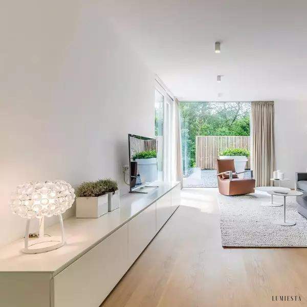 Lampa stołowa Caboche w stylu glamour z przezroczystym kloszem