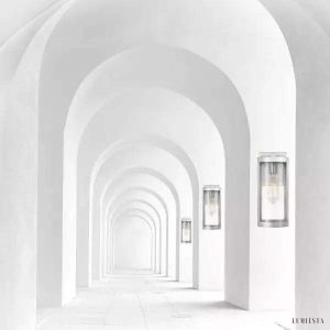 Lampka ścienna zewnętrzna stal nierdzewna klasyczny styl