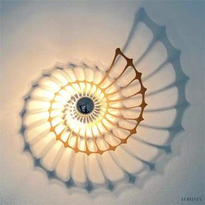 Lampka ścienna LED Nautilus w stylu nowoczesnym 50 cm