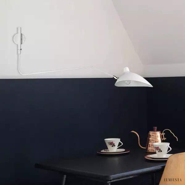 Obeji - Lampa ścienna stylowa z regulowanym kloszem