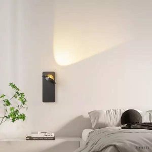 Nowoczesna rotacyjna lampa LED naścienna do sypialni