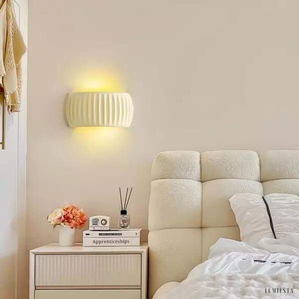 Lampy ścienna ribbed w stylu nordyckim w trzech kolorach