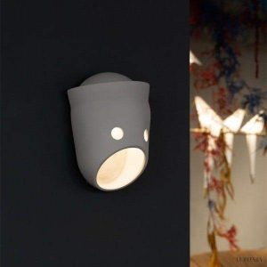 Lampka ścienna Party ceramiczna w kształcie twarzy