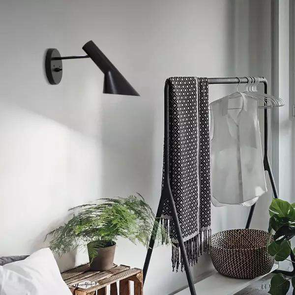 Lampa ścienna metalowa asymetryczna styl skandynawski