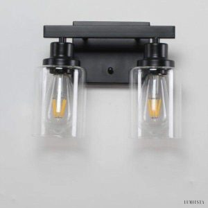 Podwójna lampa ścienna szklana w stylu nowoczesnym