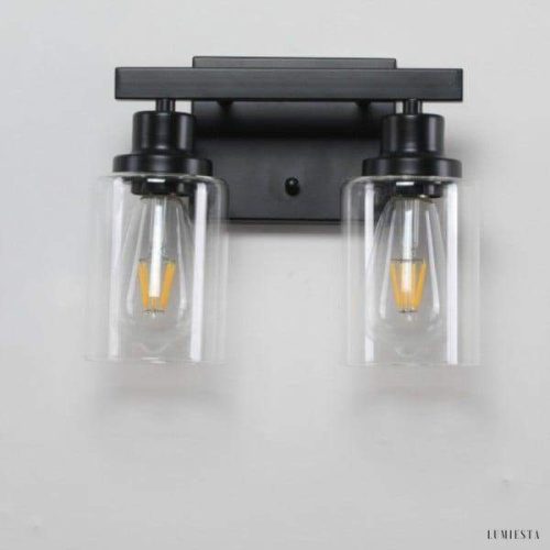 Podwójna lampa ścienna szklana w stylu nowoczesnym