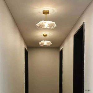 image_3-703.jpg Lampy sufitowe Lotus w kształcie kwiatu ze szkła retro, styl vintage, 1-punktowa