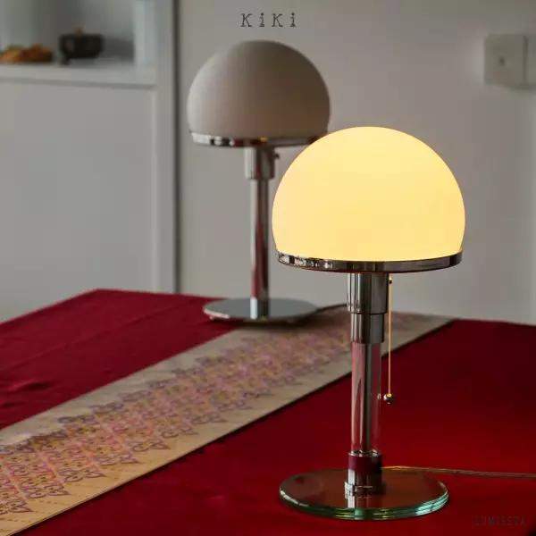 Lampa stołowa Bauhaus Wagenfeld z szklanym kloszem