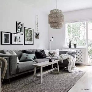 Bambusowa lampa wisząca w naturalnym stylu do wnętrz