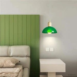 Witrażowa lampa wisząca Bauhaus w minimalistycznym stylu