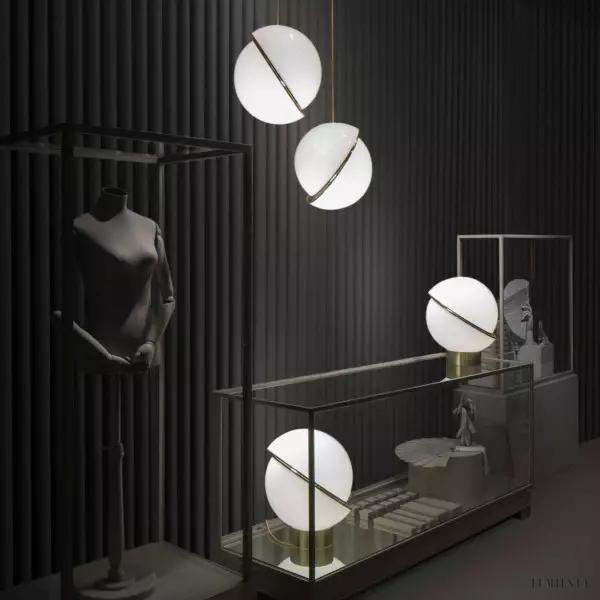 Polar - Lampa Wisząca Kula ze Szczotkowanym Mosiądzem