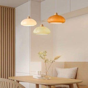 Szklana lampa wisząca dynia nowoczesny design do kuchni