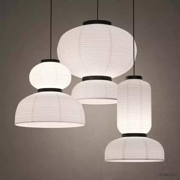 Lampa wisząca Riisi z papieru ryżowego w stylu modern