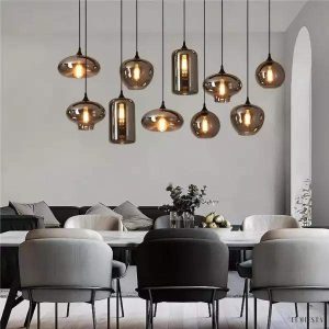 Klasyczna szklana lampa wisząca Lino w eleganckim stylu