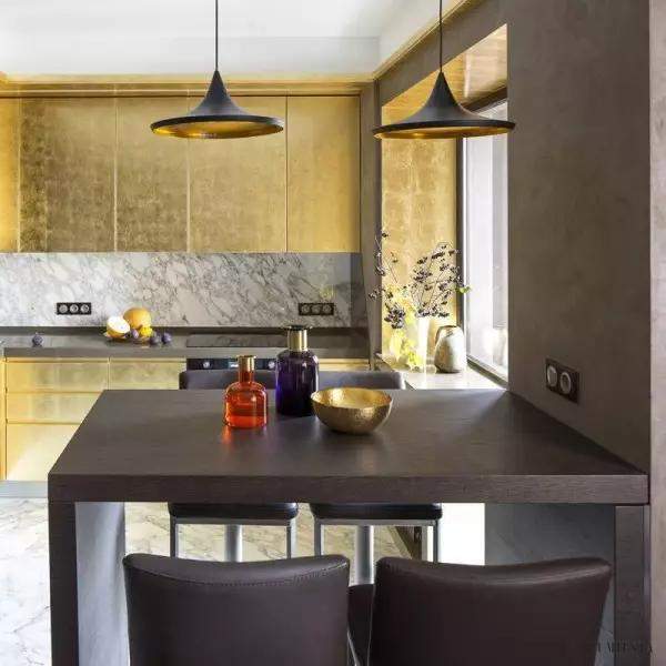 Opesyb - Lampa Wisząca Złoty Mosiądz Idealna do Wnętrz