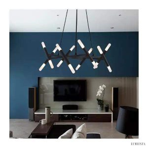 Lampa wisząca w kształcie gniazda ptaka czarna złota