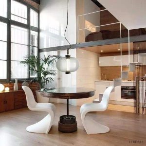 Nowoczesna lampa wisząca BAI w stylu chińskim z szkła