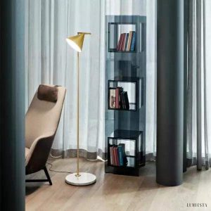 Stylowa lampa podłogowa/stołowa Captain Flint z metalowym kloszem