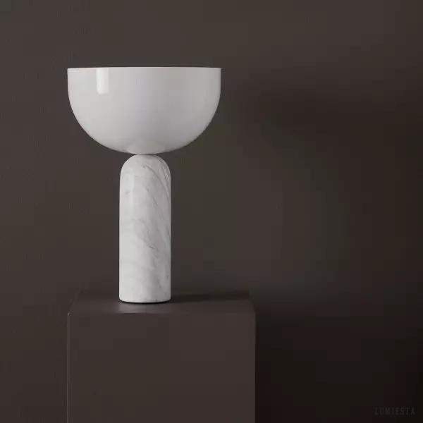 Lampa stołowa Kizu minimalistyczna z geometrycznym kloszem