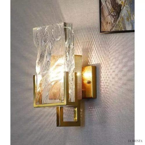 Lampa ścienna kryształowa Ice Crystal w stylu retro