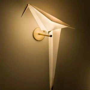 Lampka ścienna Perch w kształcie origami ptaka