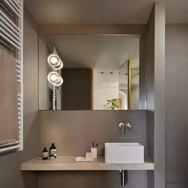 Stylowa lampa ścienna Roc w kształcie skały z LED