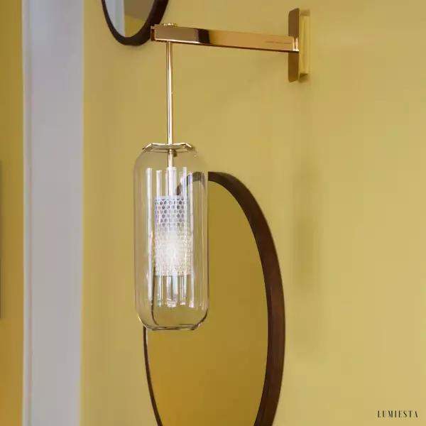 Lampa ścienna Vadim minimalistyczna z szklanym kloszem