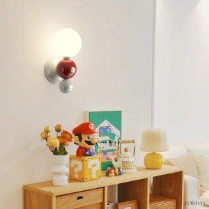 Lampa Ścienna Globe Bubble kinkiet metalowy ściemniany wielokolorowy styl skandynawski