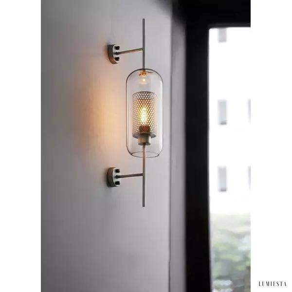 Lampa Ścienna Chiswick Glass Stylowa Szklana Kapsułka